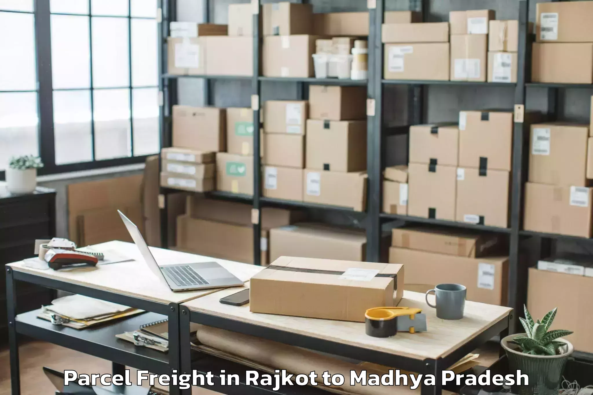 Rajkot to Khajuraho Parcel Freight